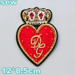 Embroidery Sequined Alphabet Pearl Letter Cross Patch,sequins Heart Beaded Eye Patches Badges Appliques for Clothing WF2210252