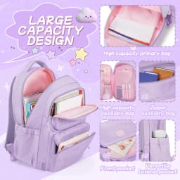 School Backpack for Girls, Teens Backpack Elementary School Bag, Lightweight Large Capacity Cute Backpack Junior High Backpack