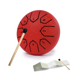 Mini Steel Tongue Drum 4 Inch 8 Notes Rain Drum for OutsideSteel Tongue Drum Rain Chime Musical Instruments for Adults Kids