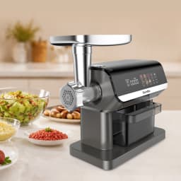 BioloMix 1600W 6-in-1 Meat Grinder – Touch Screen Presets, Auto-Reverse, Perfect for Grinding, Sausage and Kibbe Making