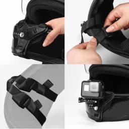 Motorcycle Helmet Chin Strap Mount Holder for GoPro Hero 13 12 11 10 9 8 AKASO SJCAM Insta360 DJI OSMO Action Camera Accessories