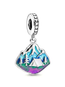 925 Sterling Silver Snow Mountain Scenery Starry Sky Charms Beads Fit Original  Bracelet Bangle High Quality DIY Jewelry