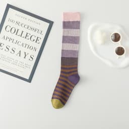 Socks Women's High Tube Calf Knee-length Socks Retro Illustration Art Abstract Street Autumn and Winter Cotton Socks High Sock