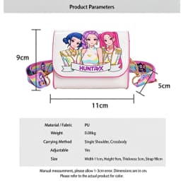 Cute Cartoon Print Crossbody Wallet Small Storage Bag for Kindergarten Students Birthday Gift