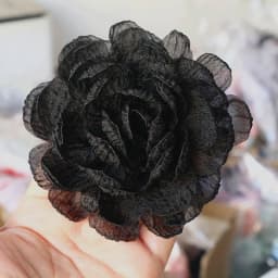 5PCS/Lot 9.5CM Handmade Large Chiffon Fabric Artificial Flower For Wedding Dress Hats Decoration