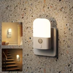 5 Brightness Levels, ON/OFF/AUTO Mode Night Light with Motion Sensor, Motion Activated Night Light