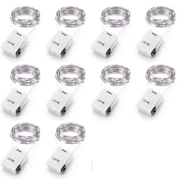 3/2/1m 10PCS Wholesale LED String Lights Copper Silver Wire Garland Light Fairy Lights Party Room Decoration Christmas Wedding