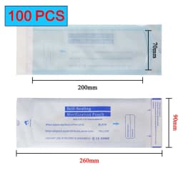 200/100/50PCS Self Sealing Sterilization Pouches Self-adhesive Clean Bags Tattoo Nail Art Grade Paper Dental Tattoo Accessories