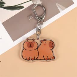 Cute Capybara Keychain Cartoon Water Dolphin Key Chain Acrylic Pendant DIY Small Charm