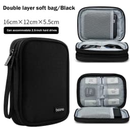 BOONA Portable External 2.5" HDD Bag External USB Hard Drive Disk Storage Bag Carry Usb Cable Case Cover Pocket Hard Drive Bags