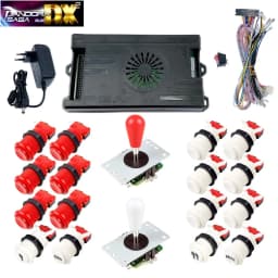 9800 in 1 Pandora Saga DX 2 Plus Arcade Box DIY Kit 8 Way Joystick American Style Push Button Game Console Cabinet Bartop