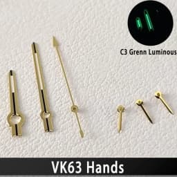 VK63 Hands High Quality VK63 Watch Hands Racing Hands C3 Green Luminous Watch Hands VK 63 Quartz Movement Men's Watches Parts