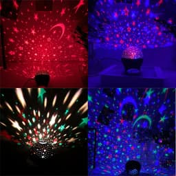 LED Projector Light Starry Moon Galaxy RGB Projection Lamp 5V USB Night Lights for Kids Present Christmas Gift Room Decorations