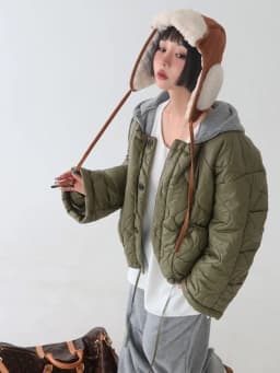 Chic Autumn Winter round Neck Loose Lazy Flight Jacket Cotton Outerwear Women Small Size Age Reduction Top
