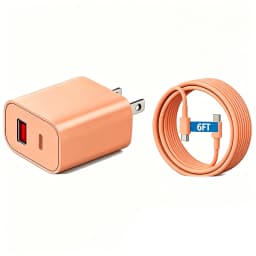 4-Pack Charger Fast Charging, 20W Dual Port Type C Charger Colorful Charger Block with 6FT USB C to C Cable for iPhone for iPad