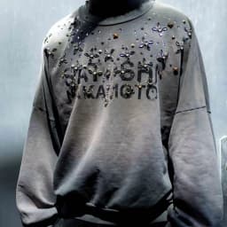 Shinning Crystal Castle Crew Neck Washed Terry Sweatshirt for Men and Women High Street Retro Diamond Baggy Hoodies Oversized
