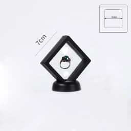3D Floating Frame Gemstone Coin Box Clear Jewelry Bracelet Display Stand Ring Pendant Holder Protect Jewellery Presentation Case