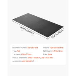 SucceBuy Treadmill Mat for Carpet Floor Exercise Equipment Mat for Elliptical Walking Pad High Density PVC Protector for Home