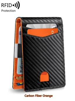 Men's Slim Thin Minimalist Front Pocket Wallets Men RFID Blocking Protected Portable Card Holder 12 Card Multifunctional Wallet