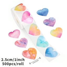 100-500pcs Red Heart Stickers for Valentine's Day 2.5cm Baking Packaging Sticker Envelope Seals Love Decorative Stickers