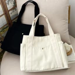 Large Capacity Canvas Tote Bags for Work Commuting Carrying Bag College Student Outfit Book Handbag Shoulder Bag, Shopping Bag