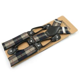 35mm Width Suspenders for Men Dark Brown Leather Button Elastic Y Back Male Fashion Suspenders Pant Braces Jock Strap Men