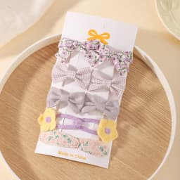 RAINBOW BOWS 10Pcs/set Handmade Fabric Printed Barrette Boutique Mini Bangs Bow Hair Clip Ins Daisy Hairgripes Spring Style
