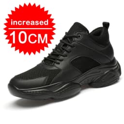 Fashion Sneakers Man Elevator Shoes Height Increase Insole 8cm White Black Taller Shoes Men Breathable Leisure Sports Plus Size
