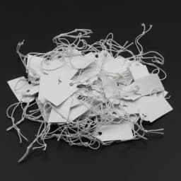 100Pcs White Kraft String Blanks Price Tag Wedding Favour Price Label Paper Pricing Tags With Rope 26x13mm
