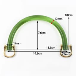 1/2/4Sets Acrylic D Shape Bag Handle with Two Metal Buckle Transparent Resin Wristband Handbag Decor Ring Frame Bags Part