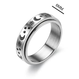 Anxiety Ring Figet Spinner Rings For Women & Men Stainless Steel Rotate Freely Spinning Anti Stress Accessories Jewelry Gifts
