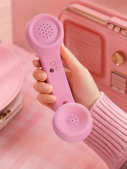 Bluetooth-compatible Retro Phone Handset Wireless Telephone Receiver with Comfortable Call Compatible with Various Mobile Phones