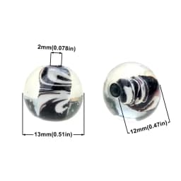Black Color Series 2/4/6PCS/LOT Mixed Style Handmade Lampwork Glass Beads For Crafts Charm Bracelets/Earring DIY Jewelry Making