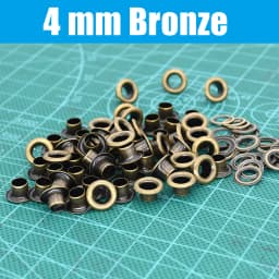 100sets 4mm Brass Eyelet with Washer Leather Craft Repair Grommet Round Eye Rings For Shoes Bag Clothing Leather Belt Hat