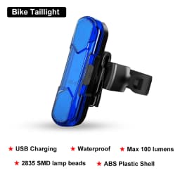 Bicycle Tail Light Bike Rear Light USB Rechargeable Waterproof Night Riding Safety Warning Taillight MTB Cycling Accessories 