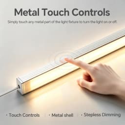 Black/White Shell USB Powered LED Night Light Bar 42cm Aluminum Touch On/Off Dimmable Lamp Cabinet Closet Washing Room Lighting