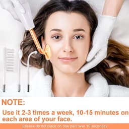 New Orange High Frequency Facial Machine Electrotherapy Wand Neon Argon Tubes Wands Device Face Skin Care Beauty Tools Home Use