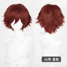 Anime Upgraded 32cm Short Flipped Ends Cosplay Wig Green Blue Purple Pink Man Women Heat Resistant Synthetic Hair