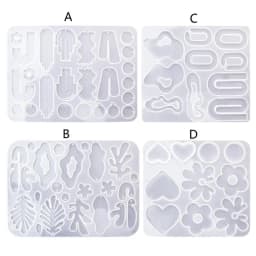 3D Irregular Earring Silicone Molds Epoxy Resin Mold DIY Resin Pendant Jewelry Keychain Crafts Making Tool Non-stick