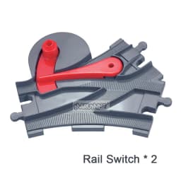 Marumine MOC Block Train Straight Curved Track Crossover Parts Railway Switch Big Size Building Bricks City View Accessories