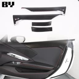 For Chevrolet Corvette C8 2020-2024 Car Accessory ABS Carbon Fiber Car Console Gear Shift Panel Cover door armrest Trim Sticker