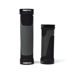 JIBOO 1 Pair Long/Short Bicycle Grip for MTB Natural Rubber Aluminum Alloy Lock Ring Mountain Bike Grip 130mm Anti Slip Handle