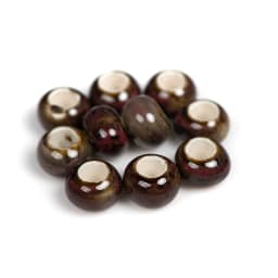 15#10pcs Special Round Retro Big Hole Ceramic Porcelain Bead Pendant Jewelry Making Beads Handmade Materials Bracelet Z036