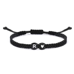 26 Letters Initial Heart Bracelets Handmade Adjustable A-Z Name Braided Bracelets For Women Men Friendship Jewelry