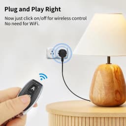 RF433 Wireless Remote Control Outlet US Plug, Smart Remote ON OFF Electrical Socket for Lights Fans TVs, Home RF Remote Switch