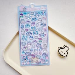 Creative Candy Ghost Rabbit Drop 3D Relief Stickers Scrapbooking Diy Diary Stationery Sticker Decor Cute Aesthetic Stickers