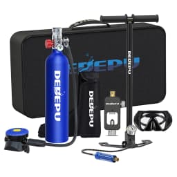 DEDEPU 1L Scuba Diving Tank Professional Diving Equipment Underwater Breathing Scuba Tank Oxygen Cylinder 15-25 Minutes