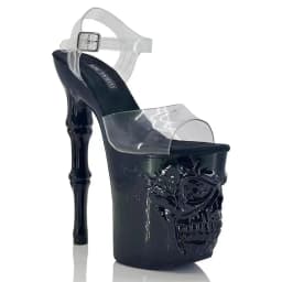 IDEAL MA 20cm Steel Pipe Dance High Heels Skull Sole Stage Model Walk Show Sandals Performance High Heels