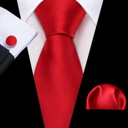Fashion Red Plaid Men Tie Set 8.5cm Silk Jacquard Neckties Wedding Business Handkerchief Cufflink Tie Set Barry.Wang FA-6011
