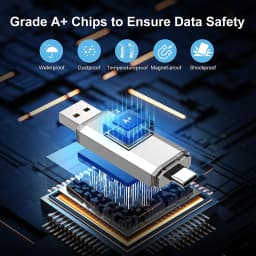 For iPhone USB Flash Drive USB 3.0 Type C Fast For IOS ipad 32GB 256GB Pendrive Samsung Huawei Android Laptop Memory Stick